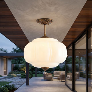 Milk Glass Pendant Light | Verelle