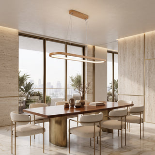 Solid Wood Oval Pendant Light | TimberGlow