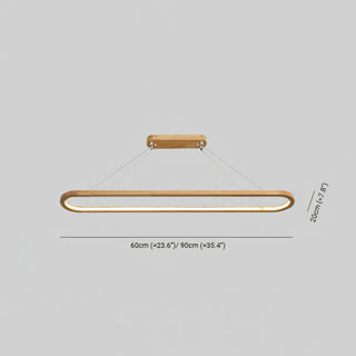Solid Wood Oval Pendant Light | TimberGlow
