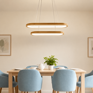 Solid Wood Oval Pendant Light | TimberGlow