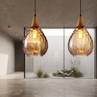 Water Ripple Glass Pendant Light | HavenGlow