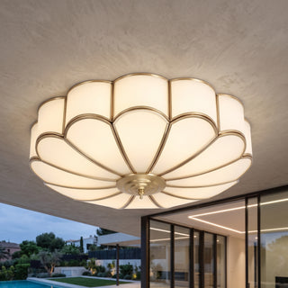 Brass Glass Ceiling Light Fixture | LuxeBeam