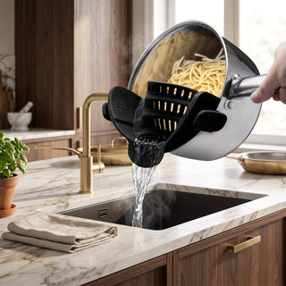 Adjustable Clip On Stainless Steel Pot Strainer | Monroe