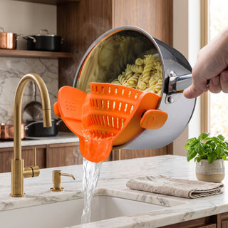 Adjustable Clip On Stainless Steel Pot Strainer | Monroe