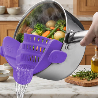 Adjustable Clip On Stainless Steel Pot Strainer | Monroe