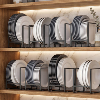 Multi Tier Metal Kitchen Plate Storage Rack Organizer | Franklin