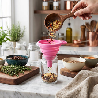 Collapsible Food Grade Silicone Kitchen Funnel | Whitmore