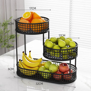 Multi Tier Stainless Steel Fruit Storage Basket | Hudson