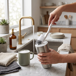 Long Handle Bottle Cleaning Brush With Storage Hook | Norvello