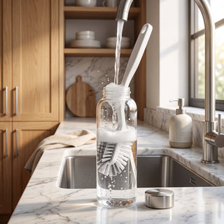 Long Handle Bottle Cleaning Brush With Storage Hook | Norvello