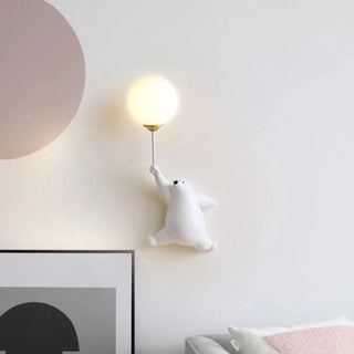 Cartoon Polar Bear LED Wall Light with Playful Nordic Style | BrightNest