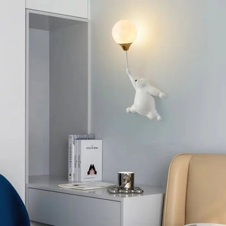 Cartoon Polar Bear LED Wall Light with Playful Nordic Style | BrightNest