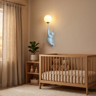 Cartoon Polar Bear LED Wall Light with Playful Nordic Style | BrightNest