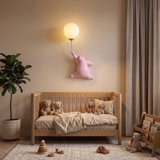 Cartoon Polar Bear LED Wall Light with Playful Nordic Style | BrightNest
