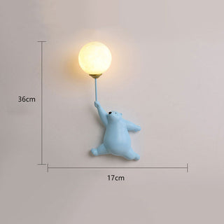 Cartoon Polar Bear LED Wall Light with Playful Nordic Style | BrightNest