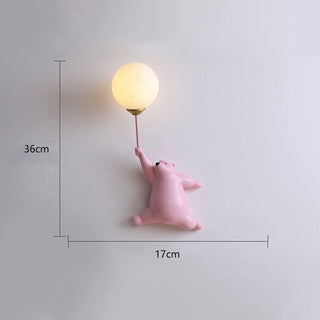 Cartoon Polar Bear LED Wall Light with Playful Nordic Style | BrightNest