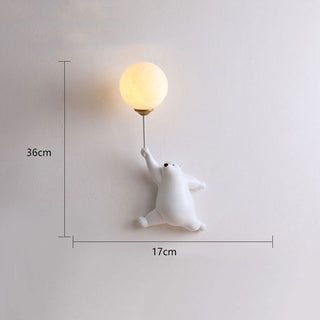 Cartoon Polar Bear LED Wall Light with Playful Nordic Style | BrightNest