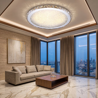 Modern LED Crystal Chandelier Ceiling Light with Luxurious Brilliance | Crystaluxe