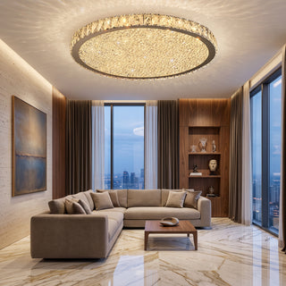 Modern LED Crystal Chandelier Ceiling Light with Luxurious Brilliance | Crystaluxe