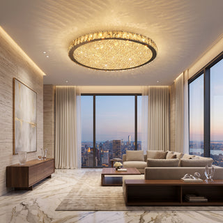 Modern LED Crystal Chandelier Ceiling Light with Luxurious Brilliance | Crystaluxe