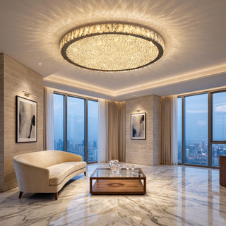 Modern LED Crystal Chandelier Ceiling Light with Luxurious Brilliance | Crystaluxe