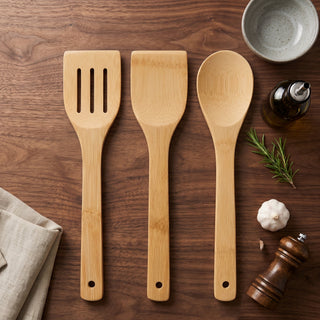 Natural Bamboo Cooking Utensil Kitchen Tool Set | Wetherby
