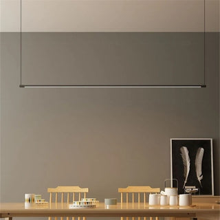 Modern Slim Linear Minimalist LED Pendant Light Fixture | Solenne