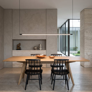 Modern Slim Linear Minimalist LED Pendant Light Fixture | Solenne
