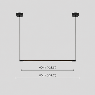 Modern Slim Linear Minimalist LED Pendant Light Fixture | Solenne