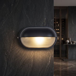 Vintage Black Outdoor Waterproof LED Wall Light | HarborGlow