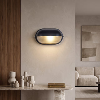 Vintage Black Outdoor Waterproof LED Wall Light | HarborGlow