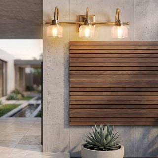 Vintage Brass Glass Dome LED Wall Light Fixture | LuxeHaven
