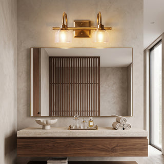 Vintage Brass Glass Dome LED Wall Light Fixture | LuxeHaven