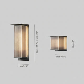 Modern Ribbed Glass Waterproof Outdoor LED Wall Light | EverBright