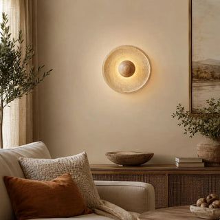 Wabi Sabi Travertine LED Decorative Wall Sconce Light | Liora