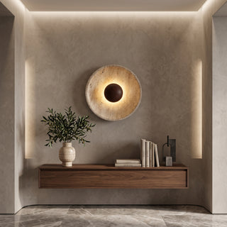 Wabi Sabi Travertine LED Decorative Wall Sconce Light | Liora