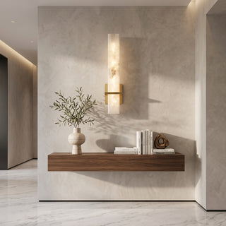 Modern Minimalist LED Marble Effect Decorative Wall Light | Virelle