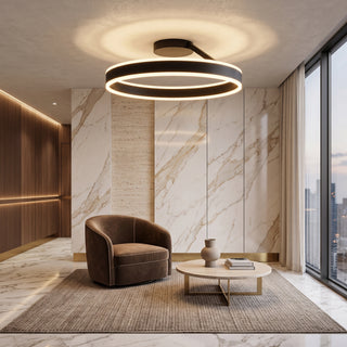 Minimalist Round Dimmable LED Flush Mount Ceiling Light | Orvexa