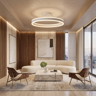 Minimalist Round Dimmable LED Flush Mount Ceiling Light | Orvexa