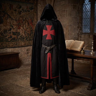 Medieval Hooded Knight Cloak for Costume Events | Wellington
