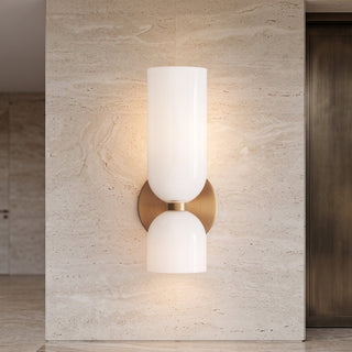 Modern Frosted Glass Up Down LED Wall Light | Elvarique