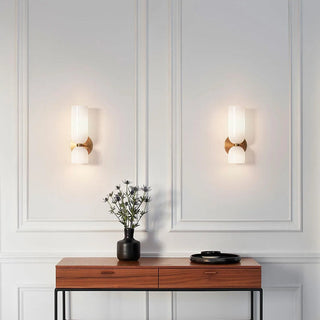 Modern Frosted Glass Up Down LED Wall Light | Elvarique