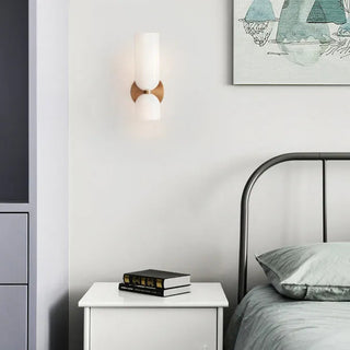 Modern Frosted Glass Up Down LED Wall Light | Elvarique