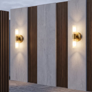 Modern Gold LED Frosted Glass Wall Light | Cirelix