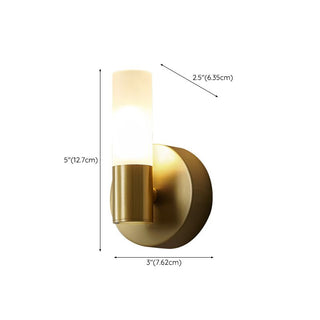 Modern Gold LED Frosted Glass Wall Light | Cirelix