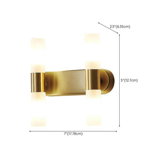 Modern Gold LED Frosted Glass Wall Light | Cirelix