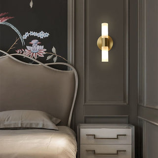 Modern Gold LED Frosted Glass Wall Light | Cirelix