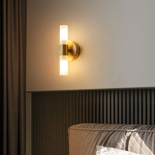 Modern Gold LED Frosted Glass Wall Light | Cirelix