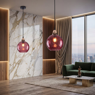 Modern Water Ripple Glass Pendant Light Fixture | Zorvica