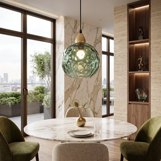 Modern Water Ripple Glass Pendant Light Fixture | Zorvica
